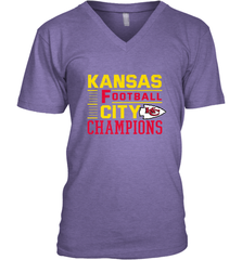 Kansas City Football Champions Vintage KC Distressed Gift Men's V-Neck Men's V-Neck - FordPhuMy
