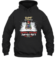 Trump Train 2020 Plow snowflakes Christmas Hooded Sweatshirt