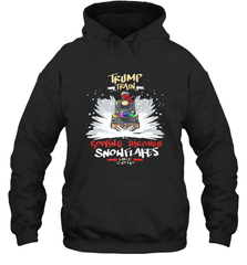 Trump Train 2020 Plow snowflakes Christmas Hooded Sweatshirt Hooded Sweatshirt - FordPhuMy