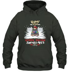 Trump Train 2020 Plow snowflakes Christmas Hooded Sweatshirt Hooded Sweatshirt - FordPhuMy