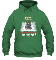 Trump Train 2020 Plow snowflakes Christmas Hooded Sweatshirt Hooded Sweatshirt - FordPhuMy