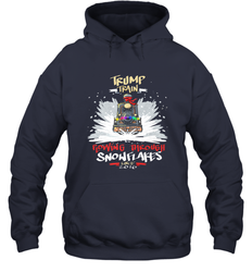 Trump Train 2020 Plow snowflakes Christmas Hooded Sweatshirt