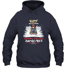 Trump Train 2020 Plow snowflakes Christmas Hooded Sweatshirt Hooded Sweatshirt - FordPhuMy