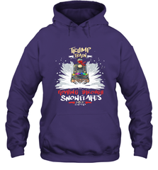 Trump Train 2020 Plow snowflakes Christmas Hooded Sweatshirt Hooded Sweatshirt - FordPhuMy