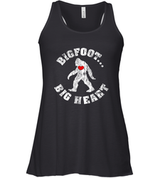 Bigfoot Heart Valentine's Day Lover Art Graphics Great Gift Women's Racerback Tank