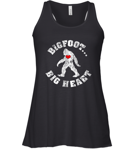 Bigfoot Heart Valentine's Day Lover Art Graphics Great Gift Women's Racerback Tank Women's Racerback Tank / Black / XS Women's Racerback Tank - FordPhuMy