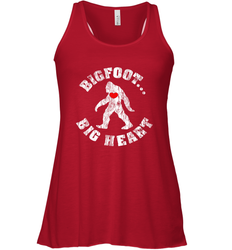 Bigfoot Heart Valentine's Day Lover Art Graphics Great Gift Women's Racerback Tank