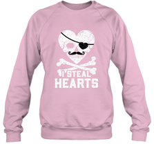 I Steal Hearts Valentine's Day Pirate Skull Art Graphics Crewneck Sweatshirt Crewneck Sweatshirt - FordPhuMy