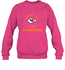 KC Kansas City Tribal Arrowhead we are Champions Crewneck Sweatshirt Crewneck Sweatshirt - FordPhuMy