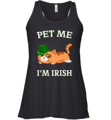 Pet Me I'm Irish Funny Cat Lover St. Patrick's Day Women's Racerback Tank Women's Racerback Tank - FordPhuMy