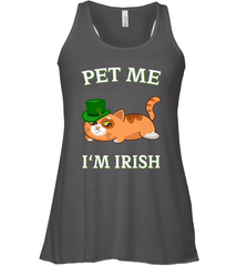 Pet Me I'm Irish Funny Cat Lover St. Patrick's Day Women's Racerback Tank Women's Racerback Tank - FordPhuMy