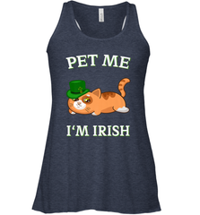 Pet Me I'm Irish Funny Cat Lover St. Patrick's Day Women's Racerback Tank Women's Racerback Tank - FordPhuMy