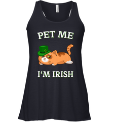 Pet Me I'm Irish Funny Cat Lover St. Patrick's Day Women's Racerback Tank Women's Racerback Tank - FordPhuMy