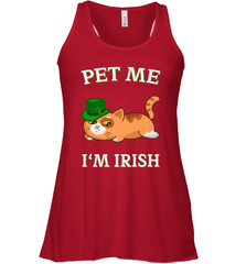 Pet Me I'm Irish Funny Cat Lover St. Patrick's Day Women's Racerback Tank Women's Racerback Tank - FordPhuMy