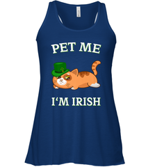 Pet Me I'm Irish Funny Cat Lover St. Patrick's Day Women's Racerback Tank Women's Racerback Tank - FordPhuMy