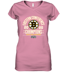 NHL Boston Bruins Fanatics 2020 Eastern Conference Champions Defensive Zone Women's V-Neck T-Shirt Women's V-Neck T-Shirt - FordPhuMy