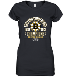 NHL Boston Bruins Fanatics 2020 Eastern Conference Champions Defensive Zone Women's V-Neck T-Shirt