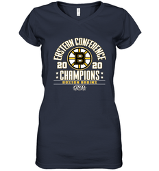 NHL Boston Bruins Fanatics 2020 Eastern Conference Champions Defensive Zone Women's V-Neck T-Shirt
