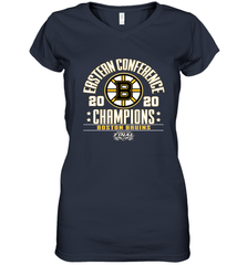 NHL Boston Bruins Fanatics 2020 Eastern Conference Champions Defensive Zone Women's V-Neck T-Shirt Women's V-Neck T-Shirt - FordPhuMy