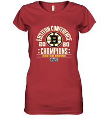 NHL Boston Bruins Fanatics 2020 Eastern Conference Champions Defensive Zone Women's V-Neck T-Shirt Women's V-Neck T-Shirt - FordPhuMy