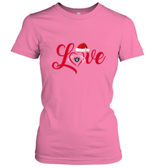 NFL Oakland Raiders Logo Christmas Santa Hat Love Heart Football Team Women's T-Shirt Women's T-Shirt - FordPhuMy
