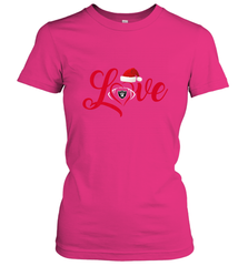 NFL Oakland Raiders Logo Christmas Santa Hat Love Heart Football Team Women's T-Shirt Women's T-Shirt - FordPhuMy