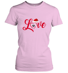 NFL Oakland Raiders Logo Christmas Santa Hat Love Heart Football Team Women's T-Shirt Women's T-Shirt - FordPhuMy