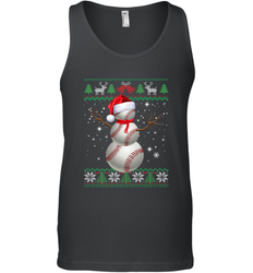 Baseball Snowman Ugly Christmas Ball Santa Pajama Xmas Gifts Men's Tank Top