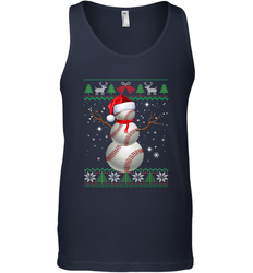 Baseball Snowman Ugly Christmas Ball Santa Pajama Xmas Gifts Men's Tank Top