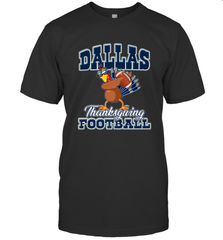 Dallas Thanksgiving Day Funny Turkey Playing Texas Football Premium T Shirt Men's T-Shirt Men's T-Shirt - FordPhuMy