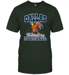 Dallas Thanksgiving Day Funny Turkey Playing Texas Football Premium T Shirt Men's T-Shirt Men's T-Shirt - FordPhuMy