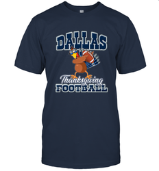 Dallas Thanksgiving Day Funny Turkey Playing Texas Football Premium T Shirt Men's T-Shirt