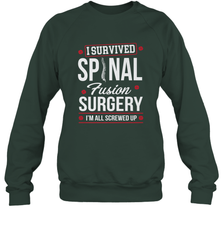 I Survived Spinal Fusion Surgery Crewneck Sweatshirt Crewneck Sweatshirt - FordPhuMy