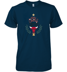 NBA Chicago Bulls Logo merry Christmas gilf Men's Premium T-Shirt Men's Premium T-Shirt - FordPhuMy