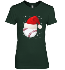 Christmas Stars baseball Ball Santa Hat Funny Sport Xmas Women's Premium T-Shirt Women's Premium T-Shirt - FordPhuMy