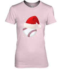 Christmas Stars baseball Ball Santa Hat Funny Sport Xmas Women's Premium T-Shirt Women's Premium T-Shirt - FordPhuMy