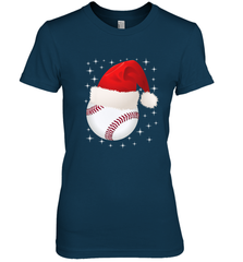 Christmas Stars baseball Ball Santa Hat Funny Sport Xmas Women's Premium T-Shirt Women's Premium T-Shirt - FordPhuMy