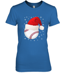 Christmas Stars baseball Ball Santa Hat Funny Sport Xmas Women's Premium T-Shirt Women's Premium T-Shirt - FordPhuMy