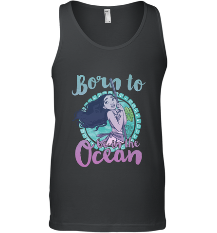Disney Moana Born To Be In The Ocean Painted Men's Tank Top Men's Tank Top / Black / XS Men's Tank Top - FordPhuMy