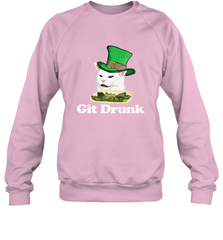 Git Drunk Funny Arguing Cat Meme St Patricks Day Crewneck Sweatshirt Crewneck Sweatshirt - FordPhuMy