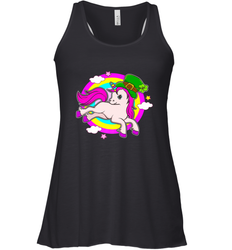 Irish Leprechaun Unicorn Cute St Patricks Day Ireland Women's Racerback Tank