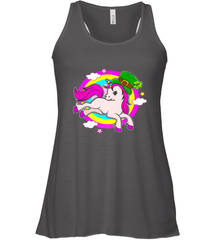 Irish Leprechaun Unicorn Cute St Patricks Day Ireland Women's Racerback Tank Women's Racerback Tank - FordPhuMy
