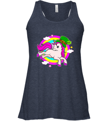 Irish Leprechaun Unicorn Cute St Patricks Day Ireland Women's Racerback Tank Women's Racerback Tank - FordPhuMy