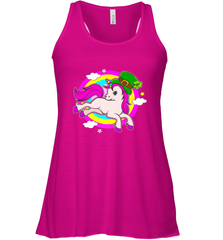 Irish Leprechaun Unicorn Cute St Patricks Day Ireland Women's Racerback Tank Women's Racerback Tank - FordPhuMy