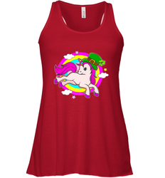Irish Leprechaun Unicorn Cute St Patricks Day Ireland Women's Racerback Tank