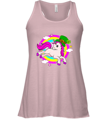 Irish Leprechaun Unicorn Cute St Patricks Day Ireland Women's Racerback Tank Women's Racerback Tank - FordPhuMy