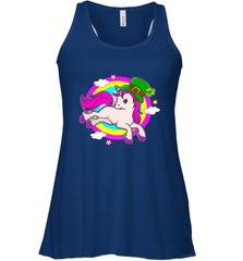 Irish Leprechaun Unicorn Cute St Patricks Day Ireland Women's Racerback Tank Women's Racerback Tank - FordPhuMy