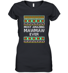 Xmas Gifts for Maw Maw Ugly Christmas gift idea Women's V-Neck T-Shirt