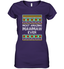 Xmas Gifts for Maw Maw Ugly Christmas gift idea Women's V-Neck T-Shirt Women's V-Neck T-Shirt - FordPhuMy