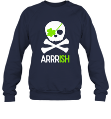 St. Patricks Day Irish Pirate Skull and Cross bones Crewneck Sweatshirt Crewneck Sweatshirt - FordPhuMy